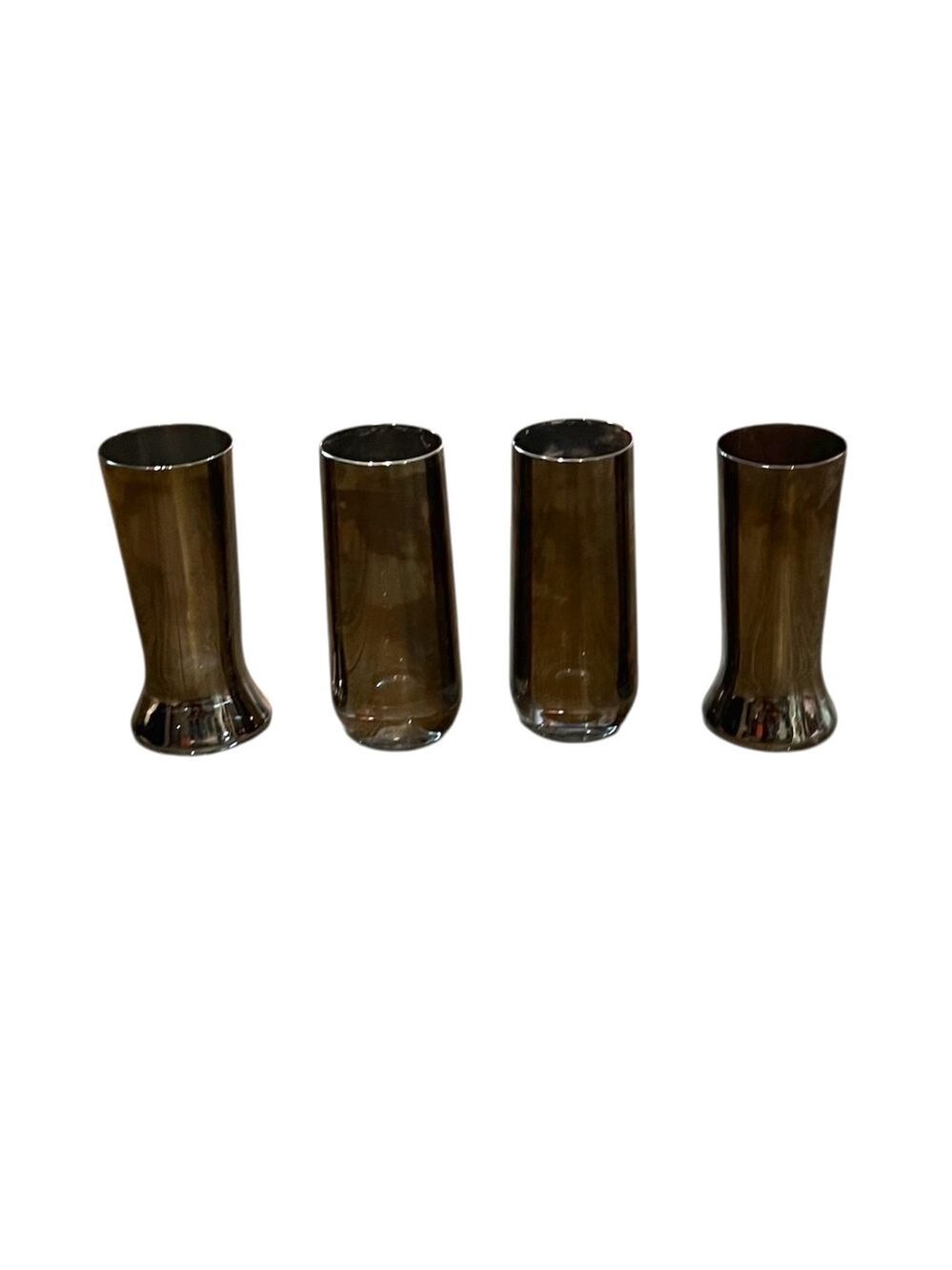 Set Of 4 Mercury Glass Shot Glass Made In Slovakia, NWOB